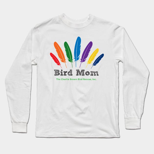 CB bird mom - black type Long Sleeve T-Shirt by Just Winging It Designs